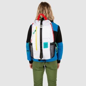 Topo Designs Deadstock White and Teal Backdrop Backpack